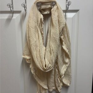 Cream Textured Scarf
